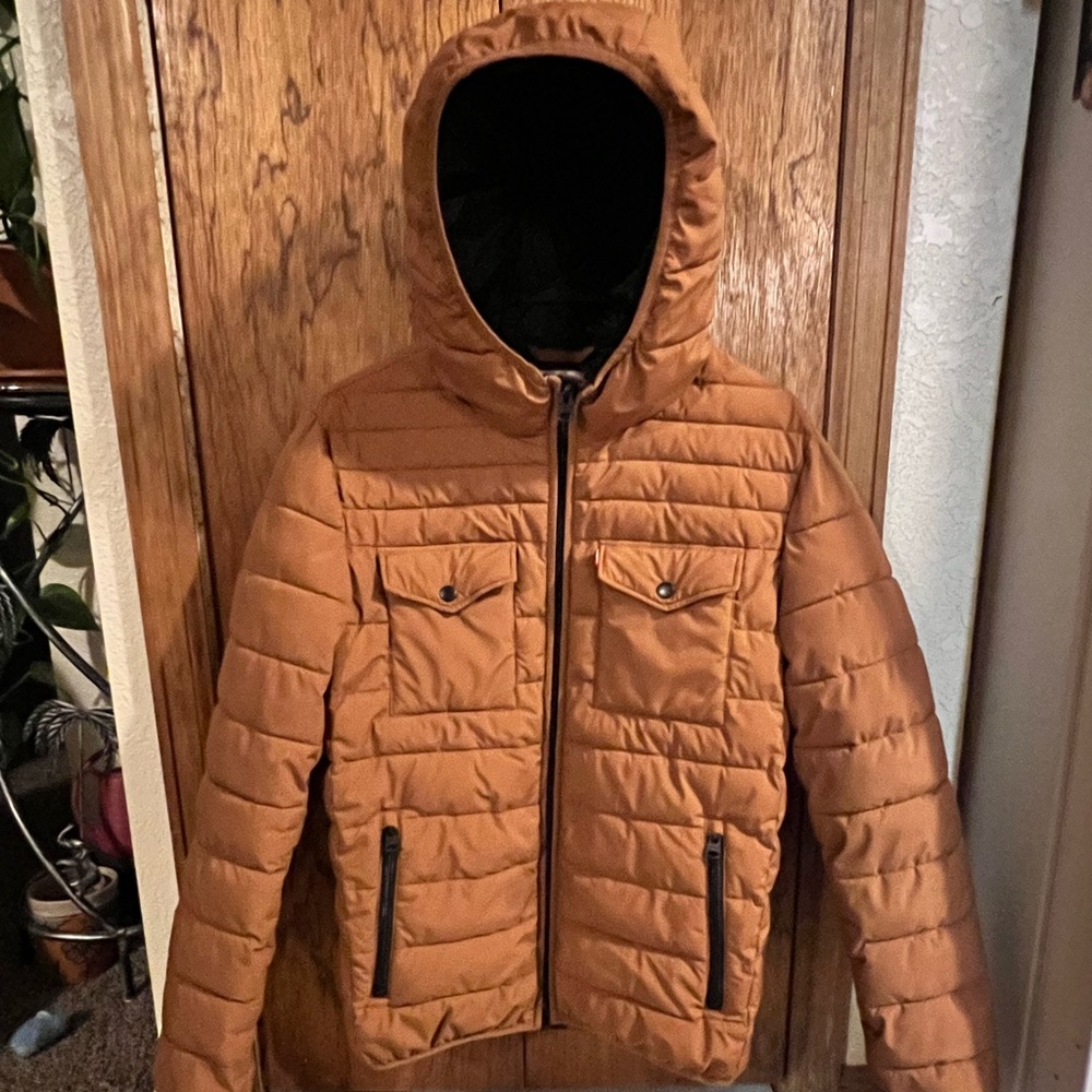 Levi's Burnt Orange Puffer Jacket